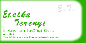 etelka terenyi business card